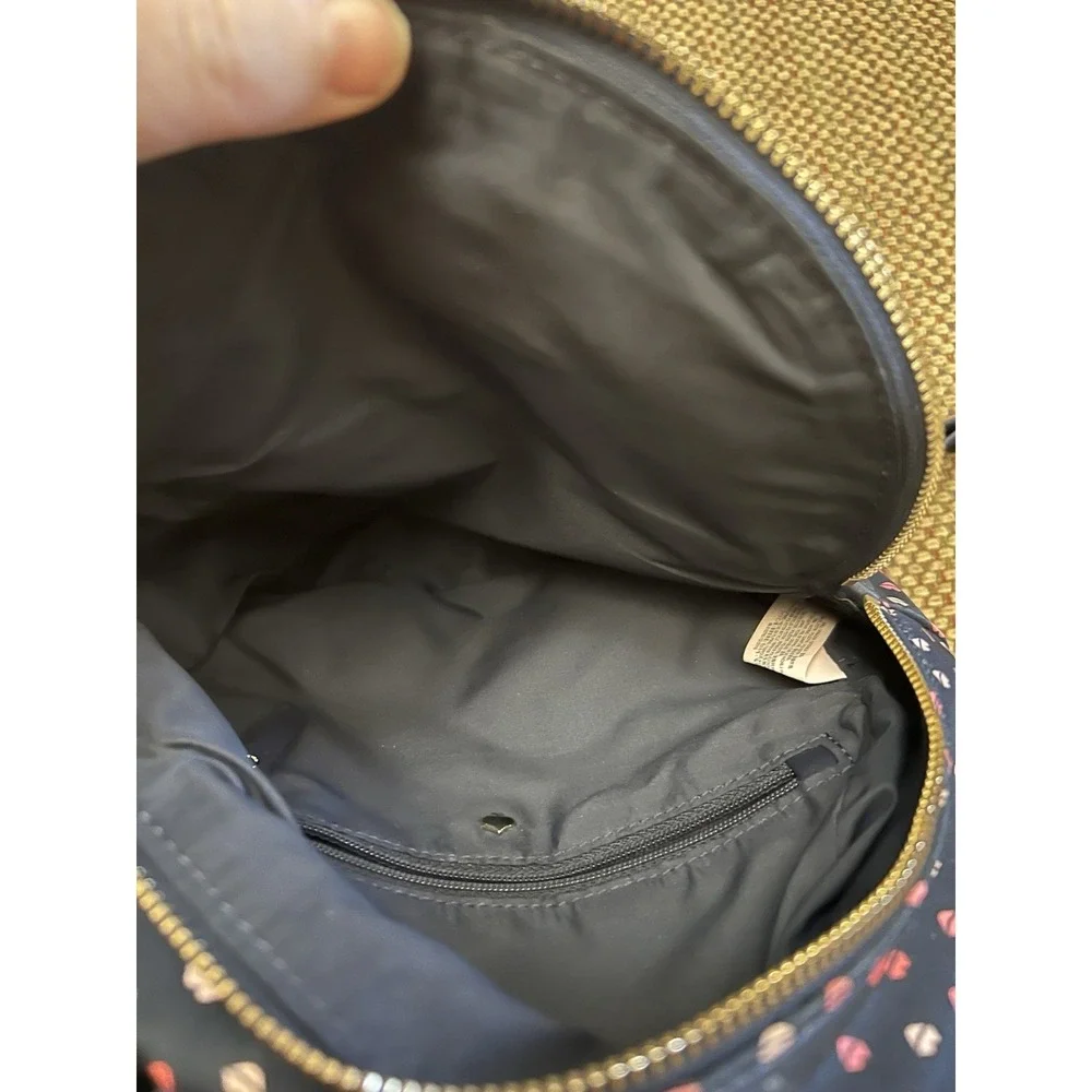 Kate Spade Watson Lips Hartley Nylon Mini Backpack bag purse Navy And Pink